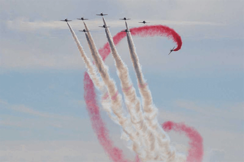 Event attachment - Some planes making a show in the sky